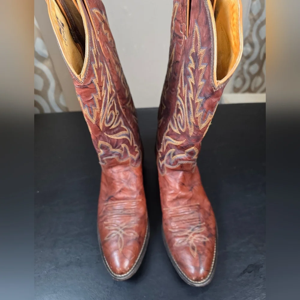Justin Men's Marbled Deerlite Western Boots - Round Toe